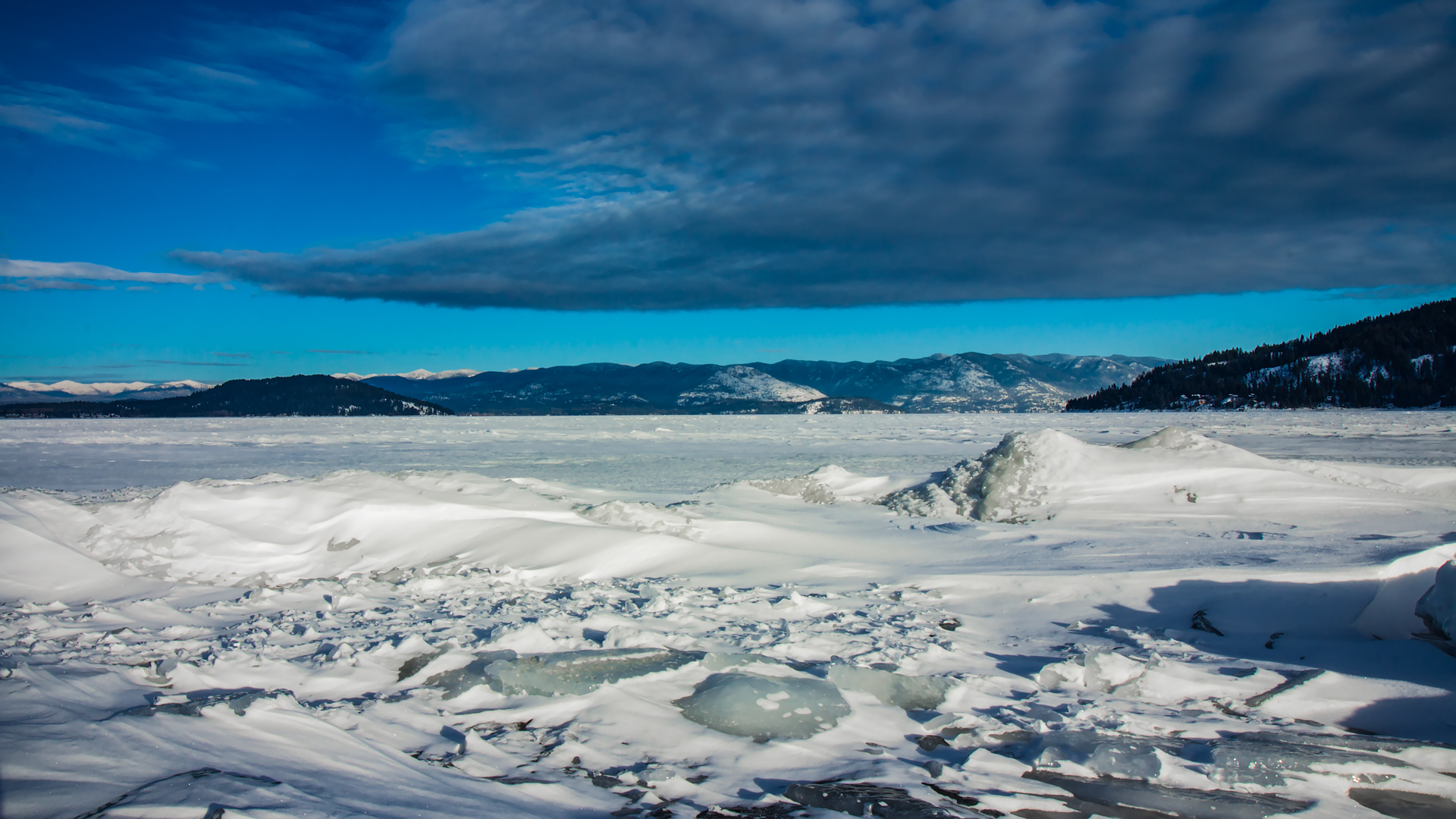 Lake Pend Oeille Frozen - Wide
