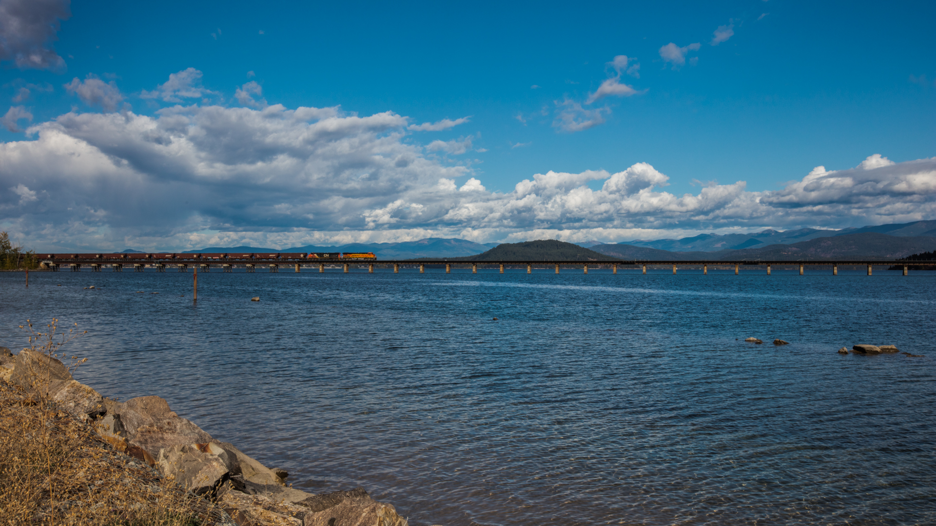 Lake Pend Oreille and the Train
