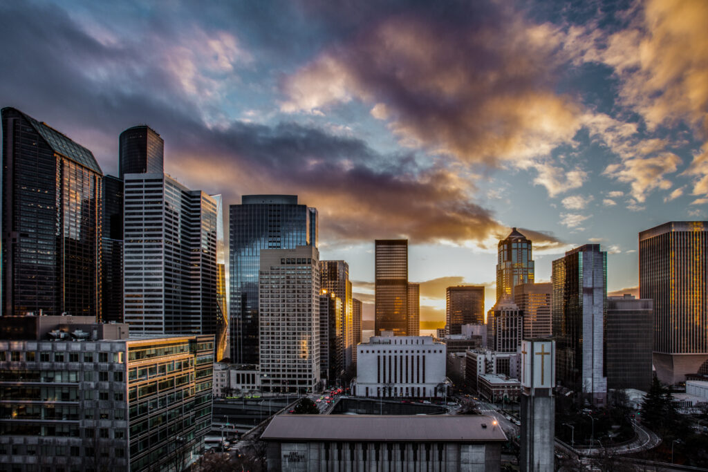 Seattle City Sunset Full