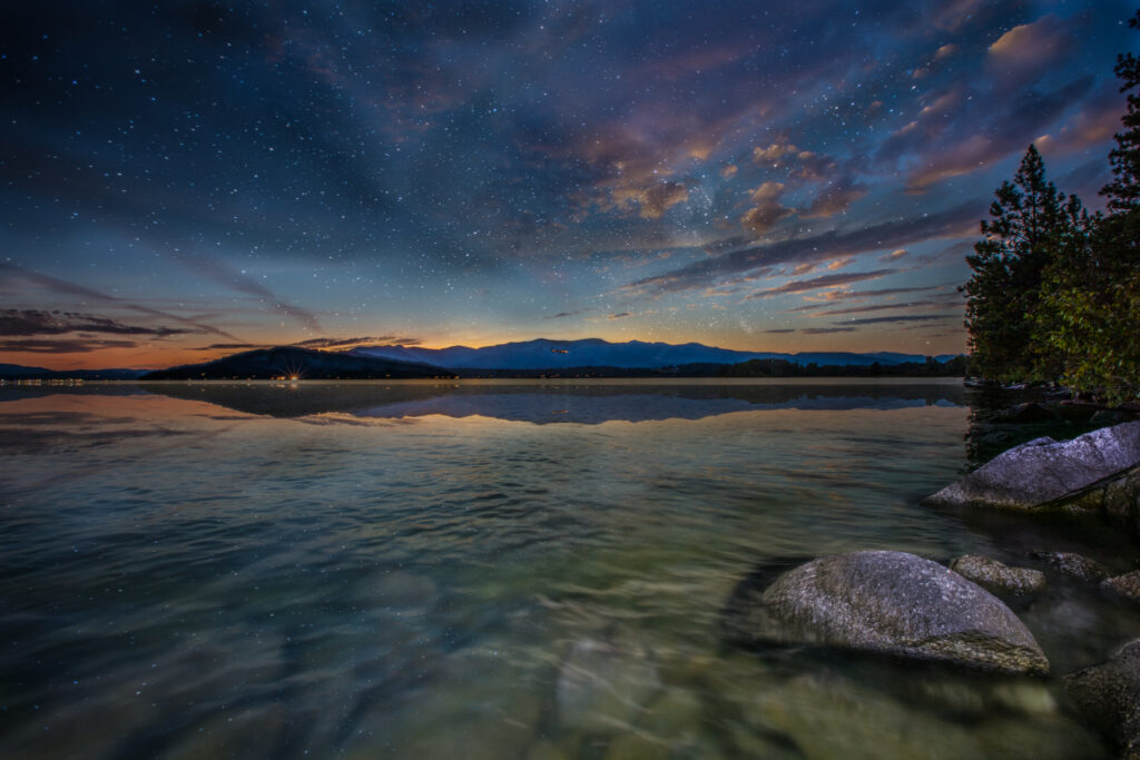 Sunset To Night Over Schweitzer